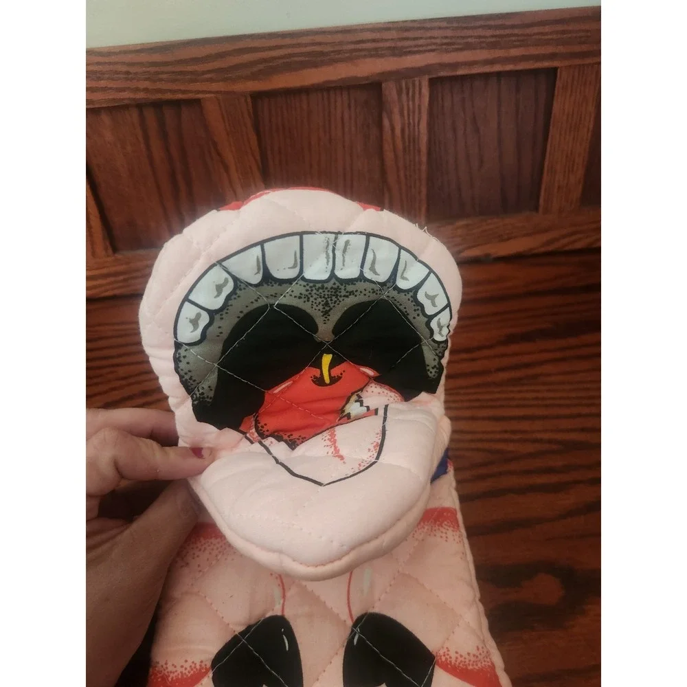 Vintage 1986 Zak Designs 1st Prize Pink Pig Oven Mitt Pot Holder Quilted BRANDED